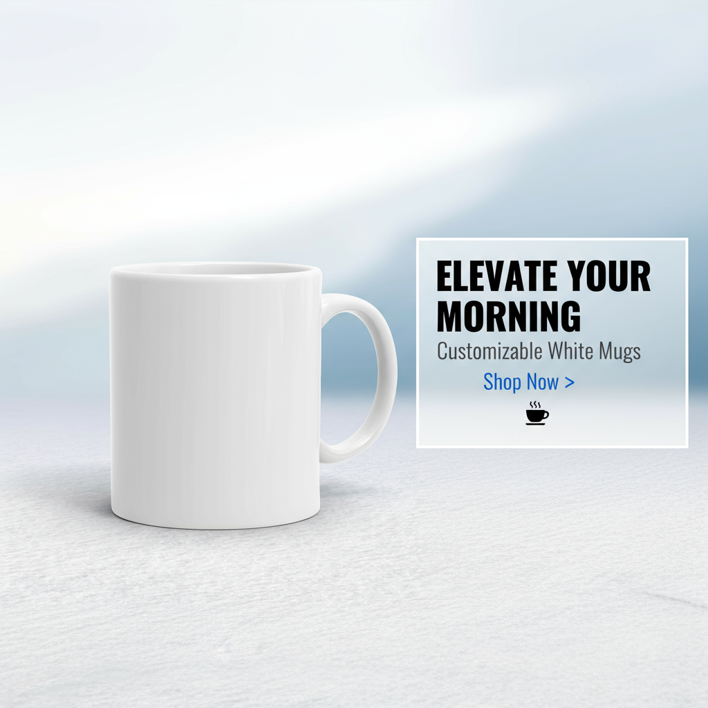 White Mug Promotional Banner